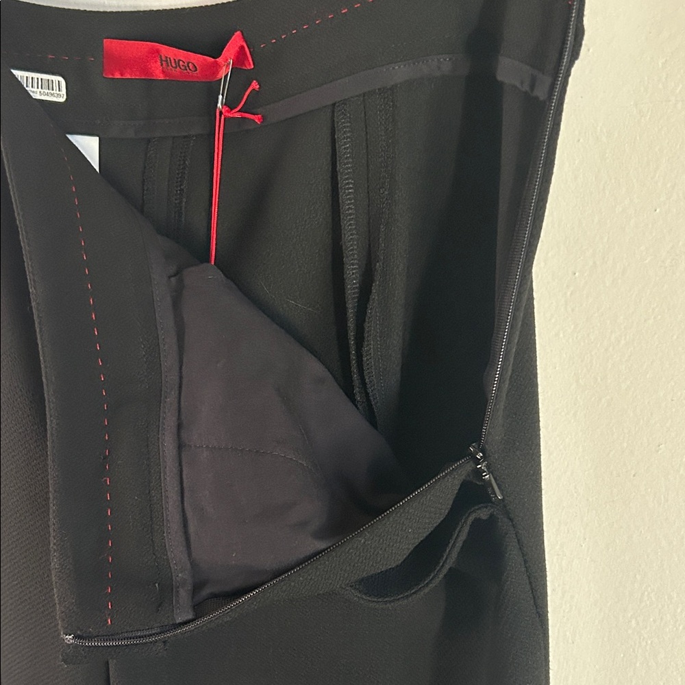 New HUGO Himonie-1 Black Slim Fit Tapered Dress Pants Slacks Trousers - Picture 13 of 14